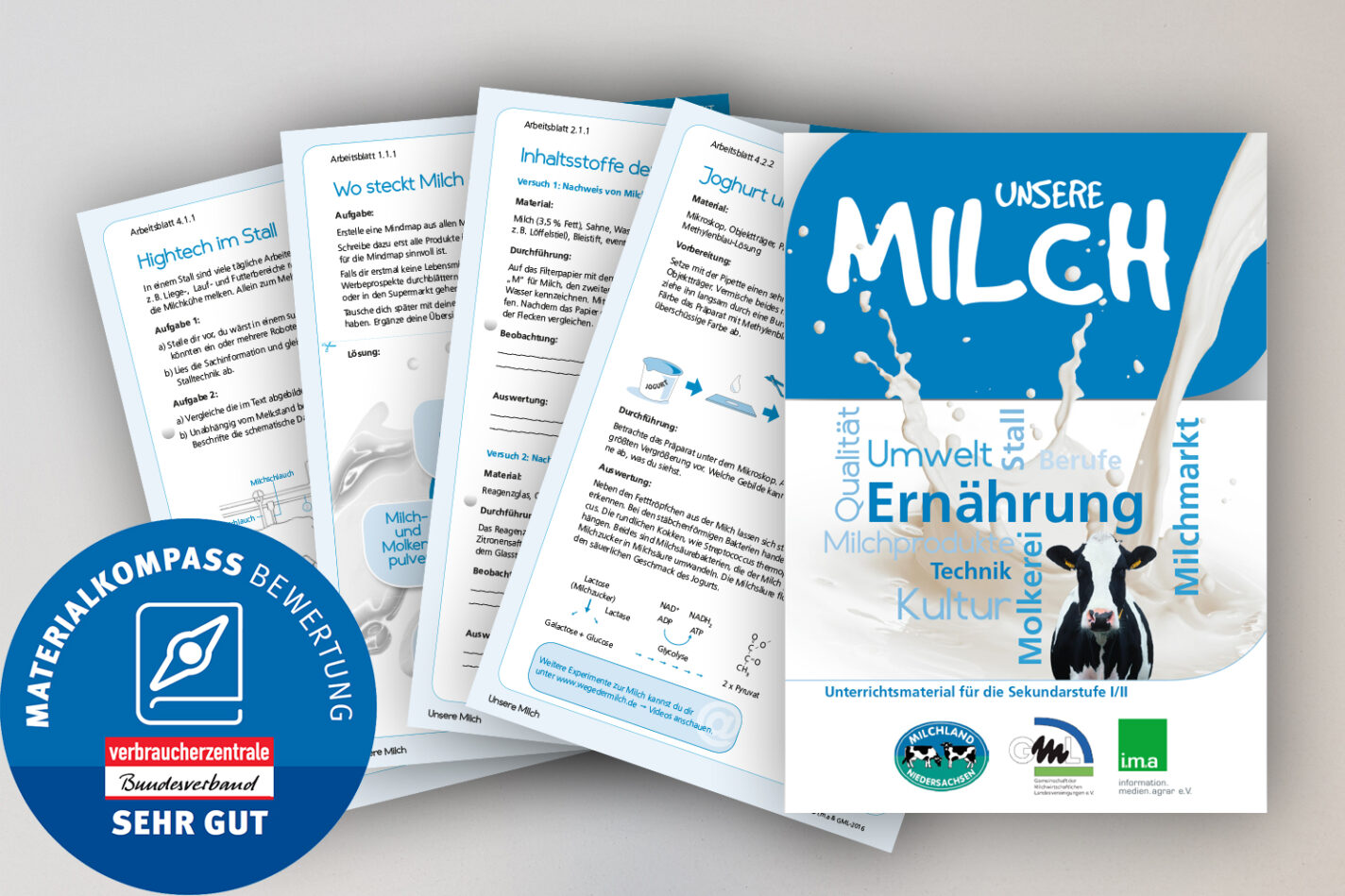 Unterrichtsmaterial über Milch für die Sek I und Sek II